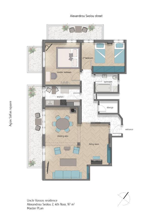 Deluxe Residence Uncle Vassos Салоніки Екстер'єр фото